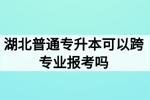 湖北普通專升本可以跨專業(yè)報考嗎？