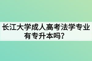 長江大學(xué)成人高考法學(xué)專業(yè)有專升本嗎？