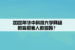 2020年華中科技大學(xué)網(wǎng)絡(luò)教育報考人數(shù)多嗎？