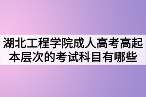 湖北工程學(xué)院成人高考高起本層次的考試科目有哪些？