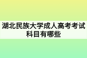 湖北民族大學(xué)成人高考考試科目有哪些？