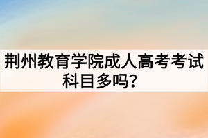 荊州教育學院成人高考考試科目多嗎？