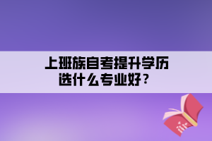 上班族自考提升學(xué)歷選什么專業(yè)好？