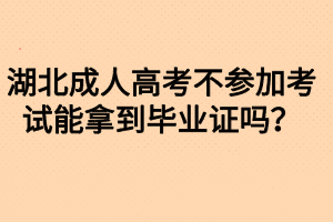 湖北成人高考不參加考試能拿到畢業(yè)證嗎？