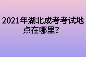 2021年湖北成考考試地點在哪里？