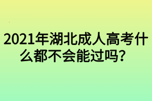 2021年湖北成人高考什么都不會(huì)能過嗎？