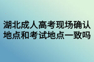 湖北成人高考現(xiàn)場(chǎng)確認(rèn)地點(diǎn)和考試地點(diǎn)一致嗎？