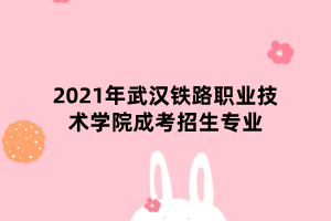 2021年武漢鐵路職業(yè)技術學院成考招生專業(yè)