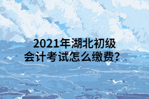 2021年湖北初級會計考試怎么繳費(fèi)？