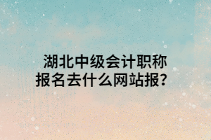 湖北中級會計職稱報名去什么網(wǎng)站報？