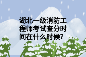 湖北一級消防工程師考試查分時間在什么時候？