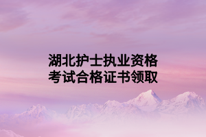 湖北護(hù)士執(zhí)業(yè)資格考試合格證書領(lǐng)取