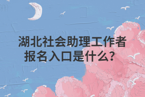 湖北社會助理工作者報名入口是什么？