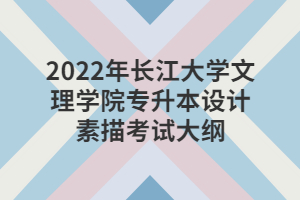 2022年長江大學文理學院專升本設計素描考試大綱